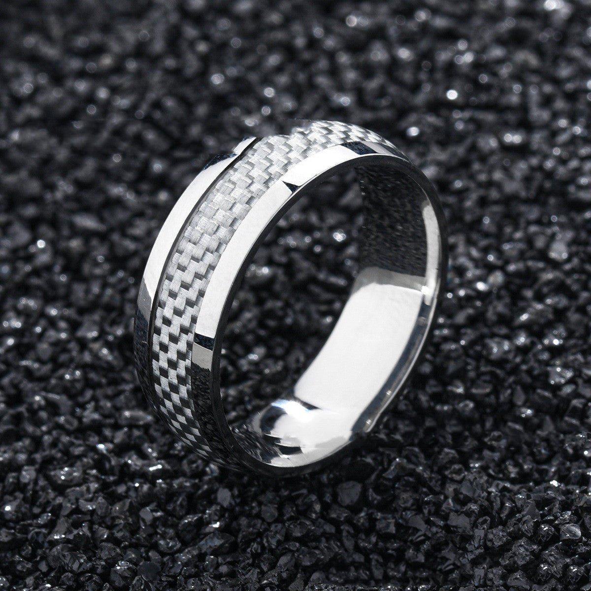 Men&#39;s Fashion Carbon Fiber Ring