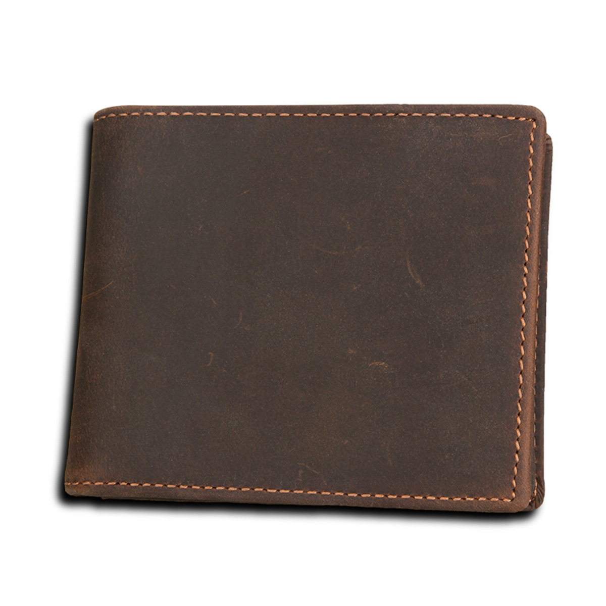 RFID Men&#39;s Wallet, Leather Wallet, Crazy Horse Leather Short Casual Wallet
