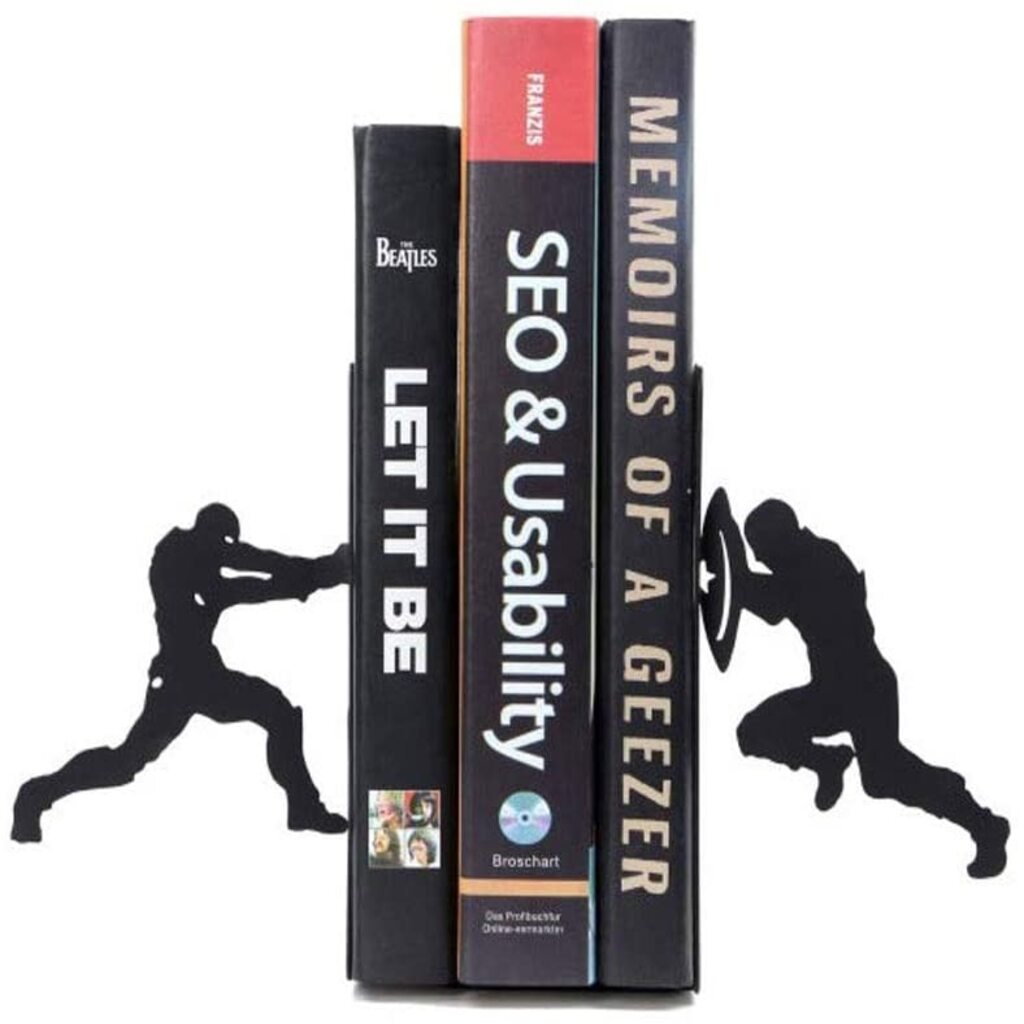 2 Pcs/Set Superhero Decorative Bookend IIronman VSCaptain Metal Statue Sculpture Iron Art Bookshelf Decor Magazines Organizer - The Gifted Man
