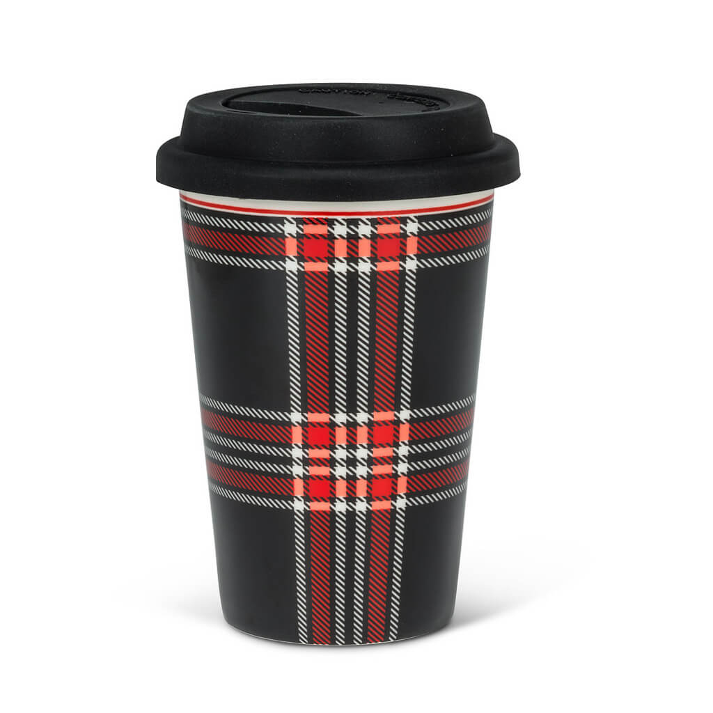 Plaid Travel Mug