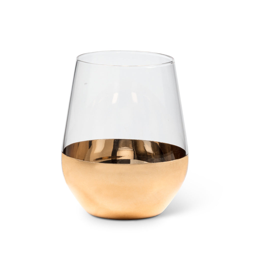 Wide Band Stemless Wine Glass 16 Oz