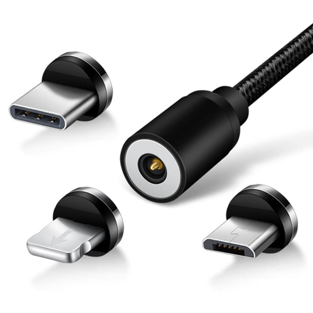 3 in 1 360 Degree Blind Magnetic Data Cable Round magnetic Phone Charging Cable - The Gifted Man