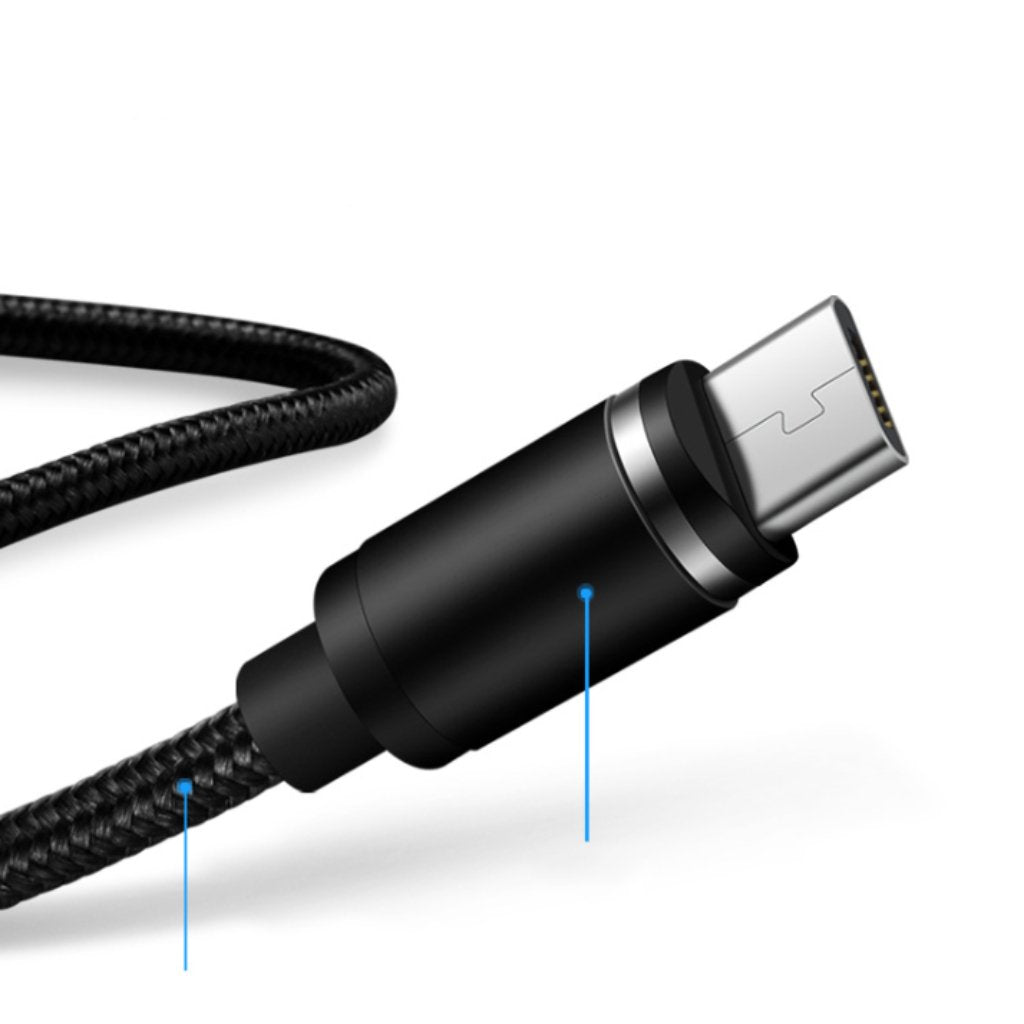 3 in 1 360 Degree Blind Magnetic Data Cable Round magnetic Phone Charging Cable - The Gifted Man