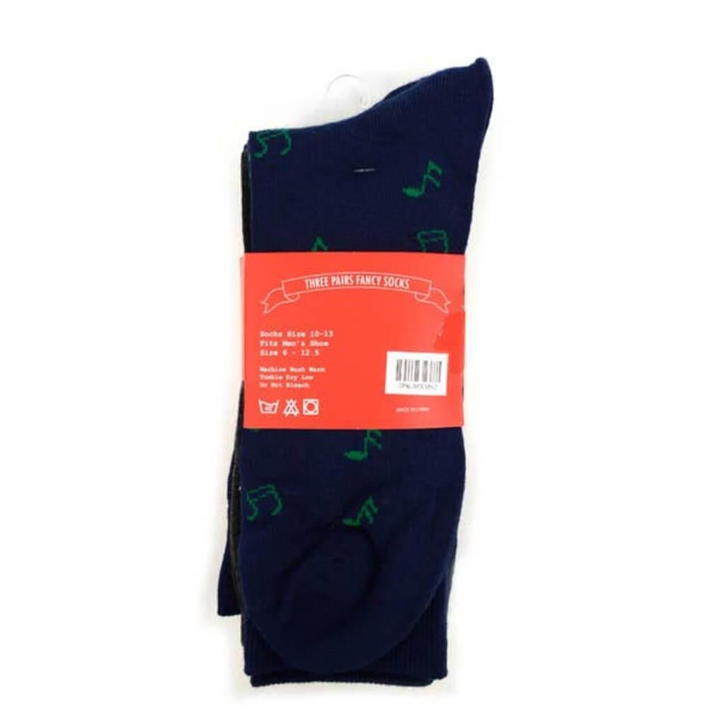 3 Pairs Pack Men&#39;s Christmas Snowman Crew Socks - The Gifted Man