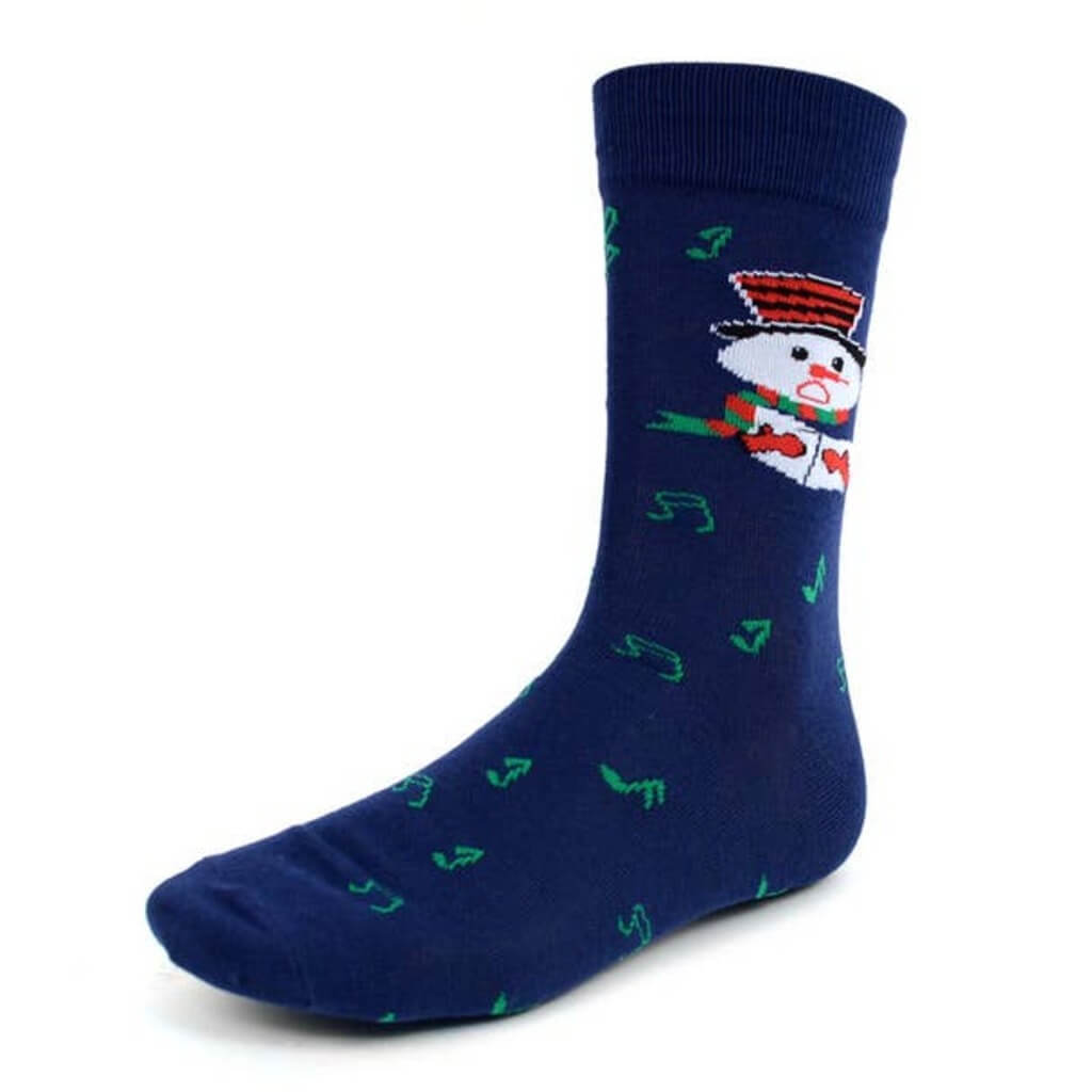 3 Pairs Pack Men&#39;s Christmas Snowman Crew Socks - The Gifted Man