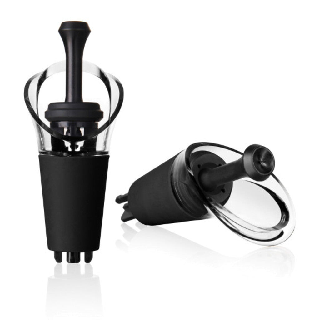 Vacu Vin Wine Saver Stainless Steel with Two Stoppers Included