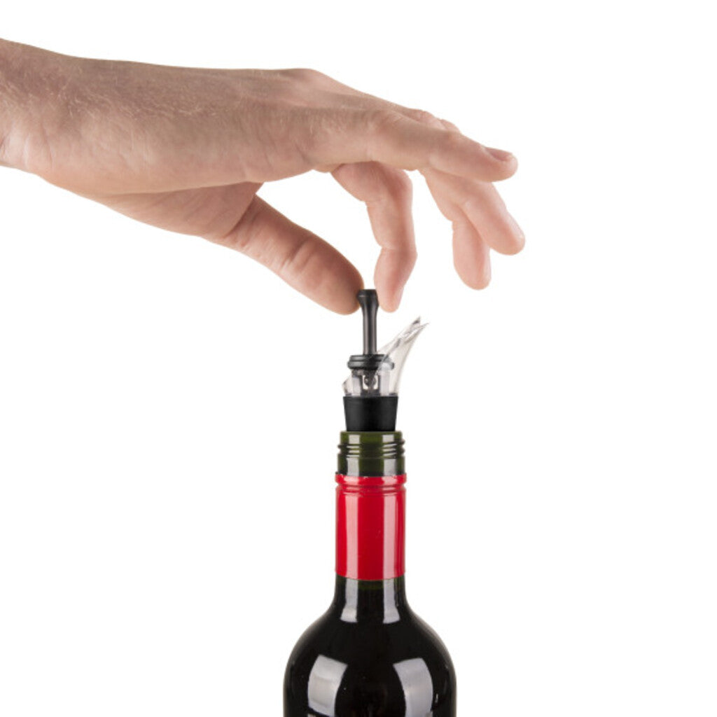 Vacu Vin Wine Saver Stainless Steel with Two Stoppers Included