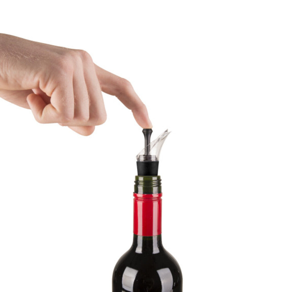 Vacu Vin Wine Saver Stainless Steel with Two Stoppers Included