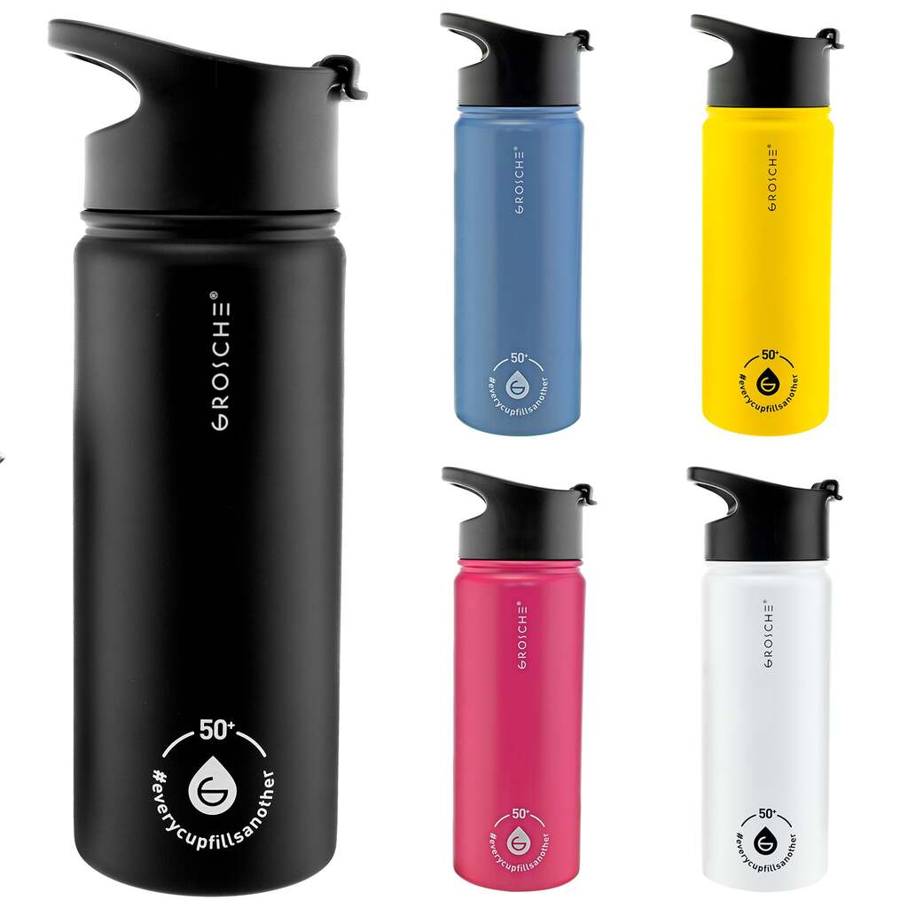 Tea Infuser Bottle: CHICAGO STEEL (Charcoal) 16 fl. oz