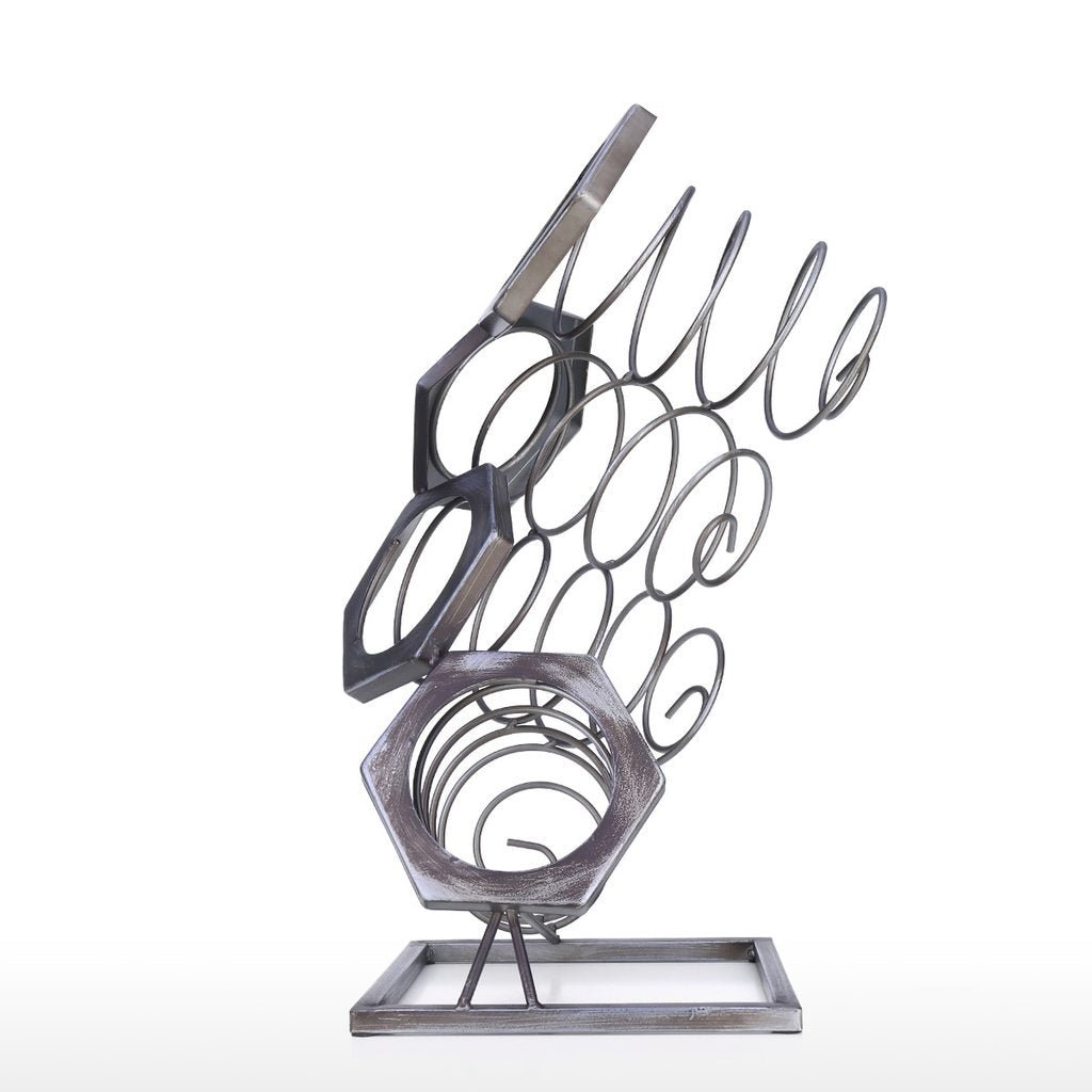 4 Bottle Abstract Wine Rack - The Gifted Man