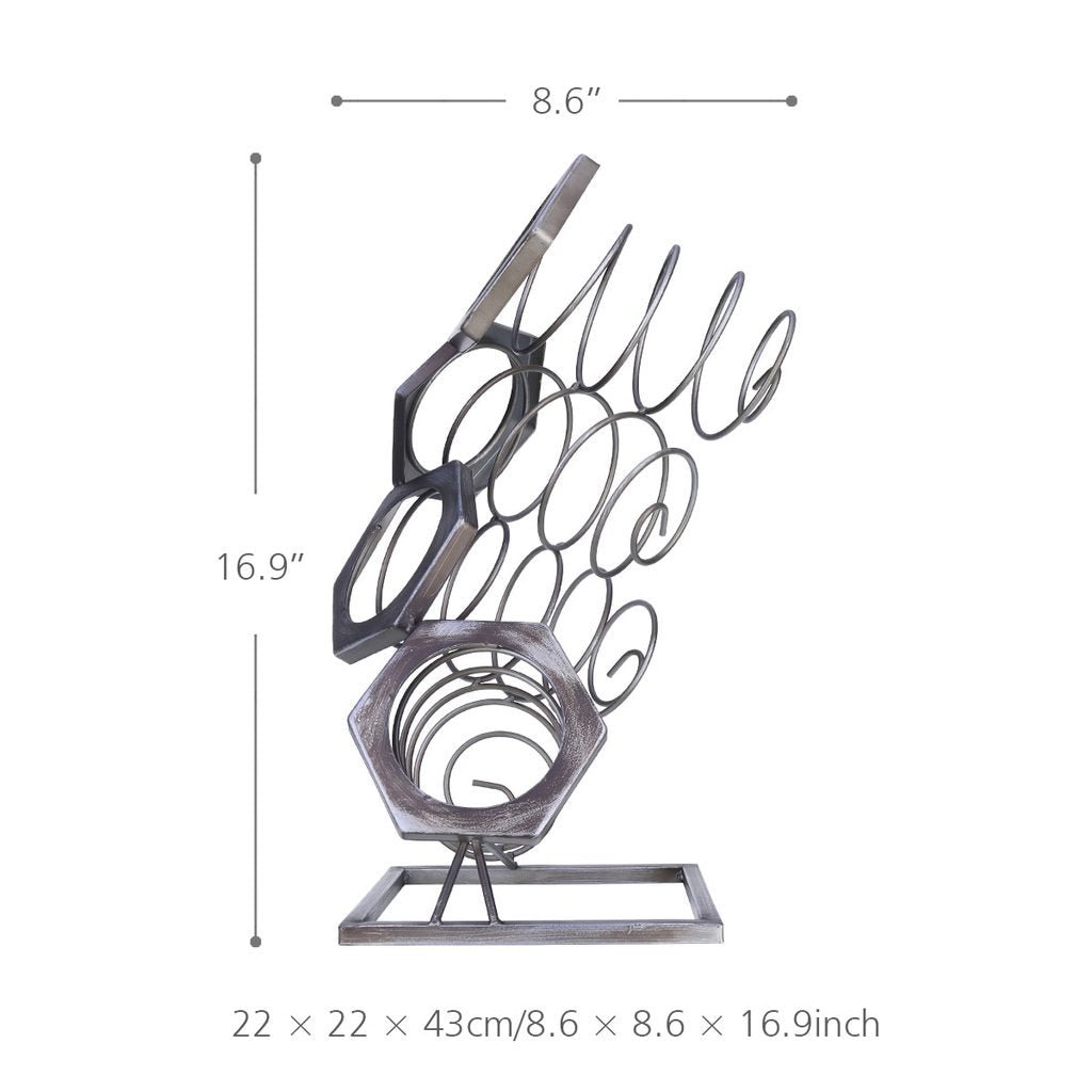 4 Bottle Abstract Wine Rack - The Gifted Man