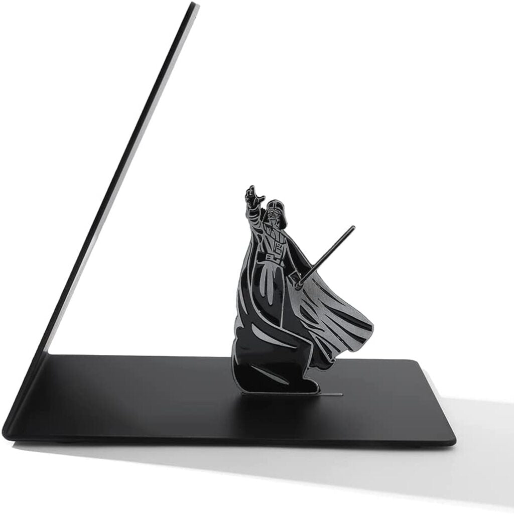 Star Master Bookends, Metal Decorative Bookends for Heavy Duty Books Black Metal - Darth Vader