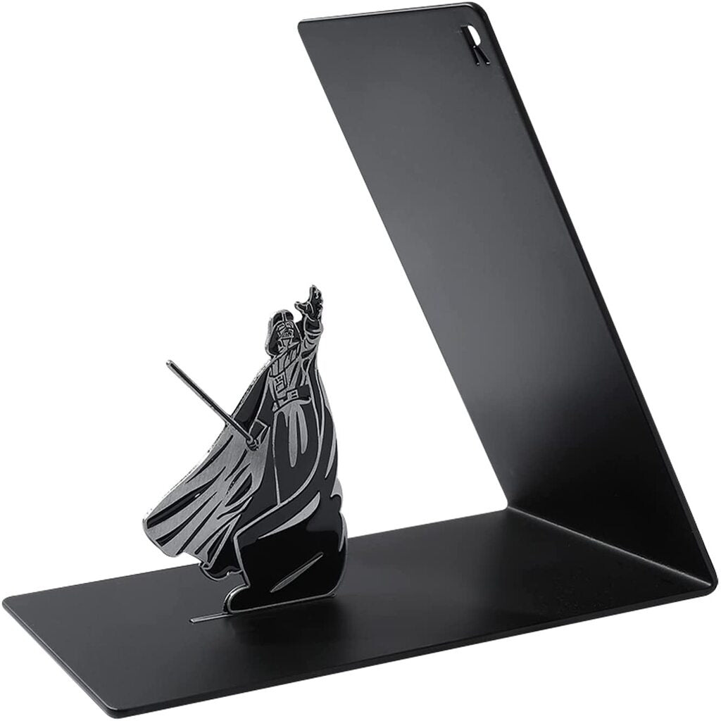Star Master Bookends, Metal Decorative Bookends for Heavy Duty Books Black Metal - Darth Vader