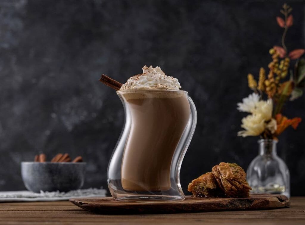 Pivot Double Wall Coffee Glasses, 13.5 Oz Set of 2