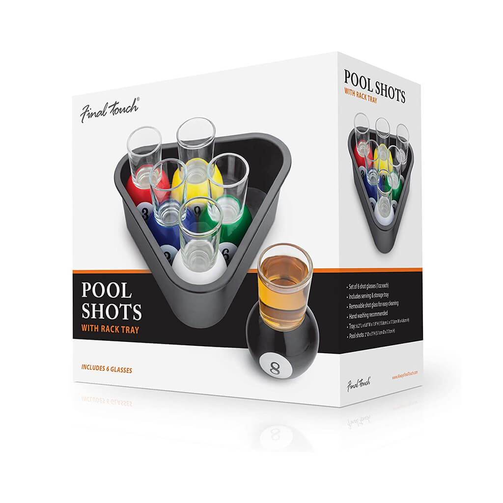 6 Pool Shots with Rack Tray - The Gifted Man