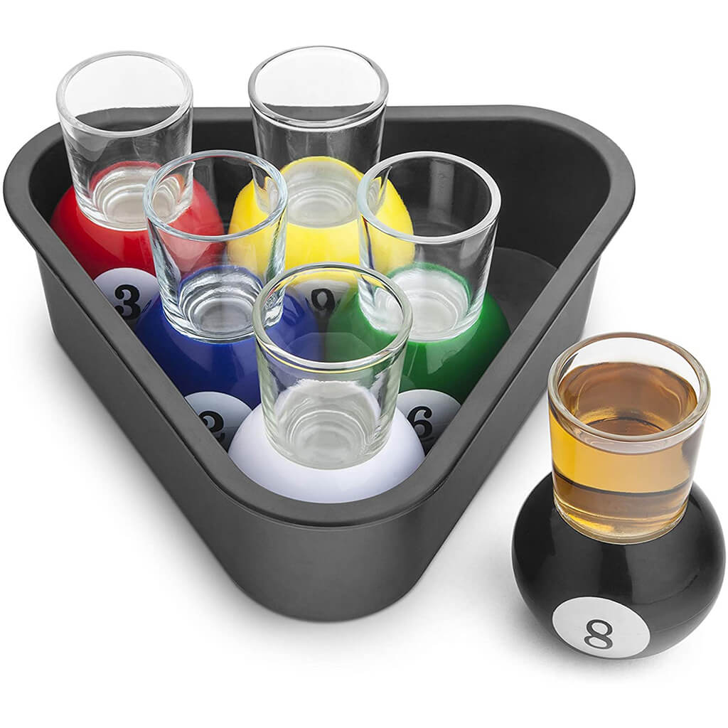 6 Pool Shots with Rack Tray - The Gifted Man