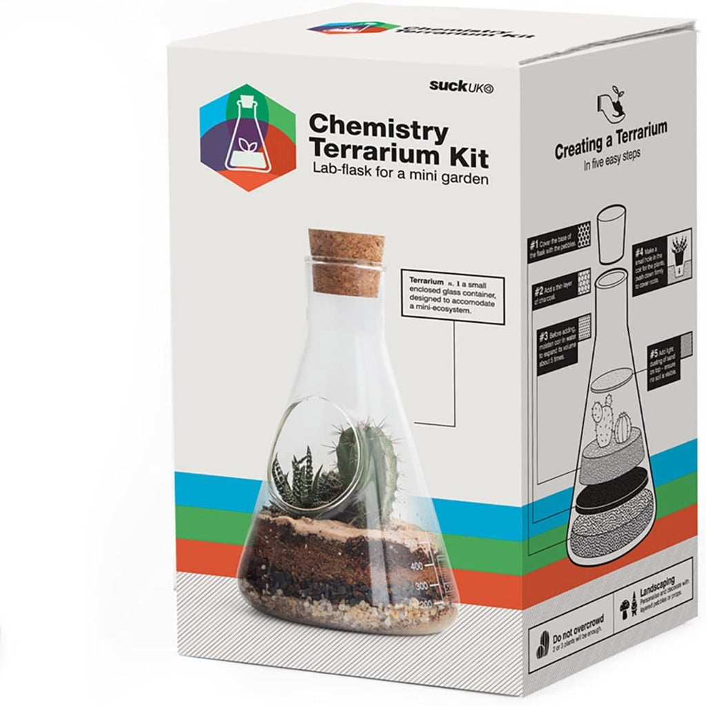 Terrarium Chemistry Set | Chemistry Flask Terrarium Kit for Indoor Plants