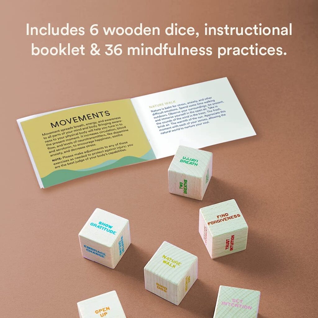 Mindfulness Dice 6 Dice, Thousands of Possible Combinations!
