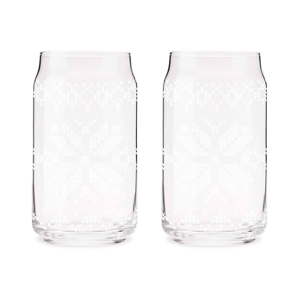 Nordic Knit Pint Set Beer Glasses, By Foster &amp; Rye