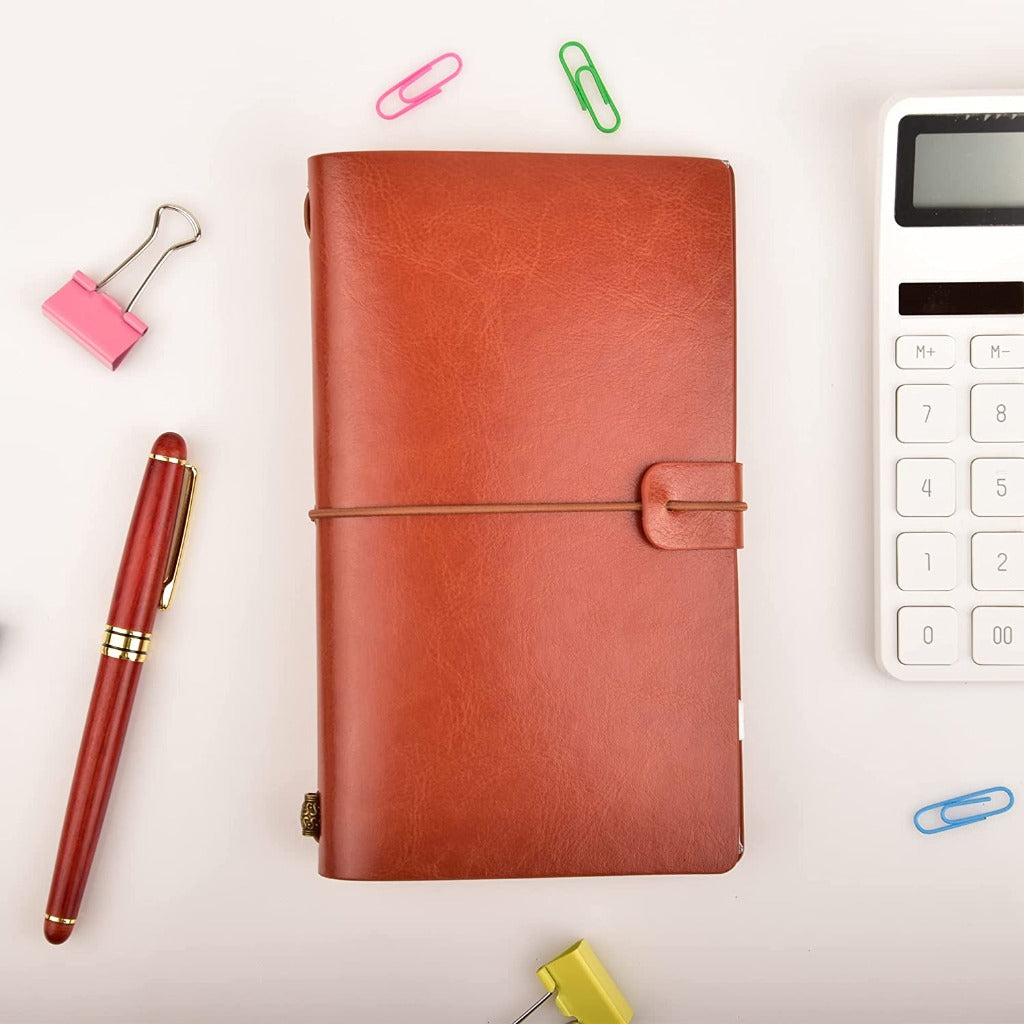 To My Grandson Leather Journal - I&#39;LL ALWAYS BE WITH YOU- Gift for Grandson 136 Page Travel Diary Journal