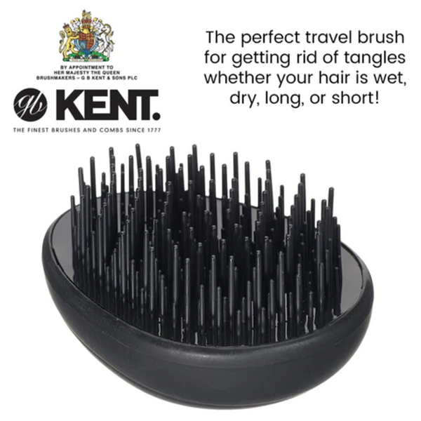 Kent Pebble Detangling Brush in Matt Black - The Gifted Man