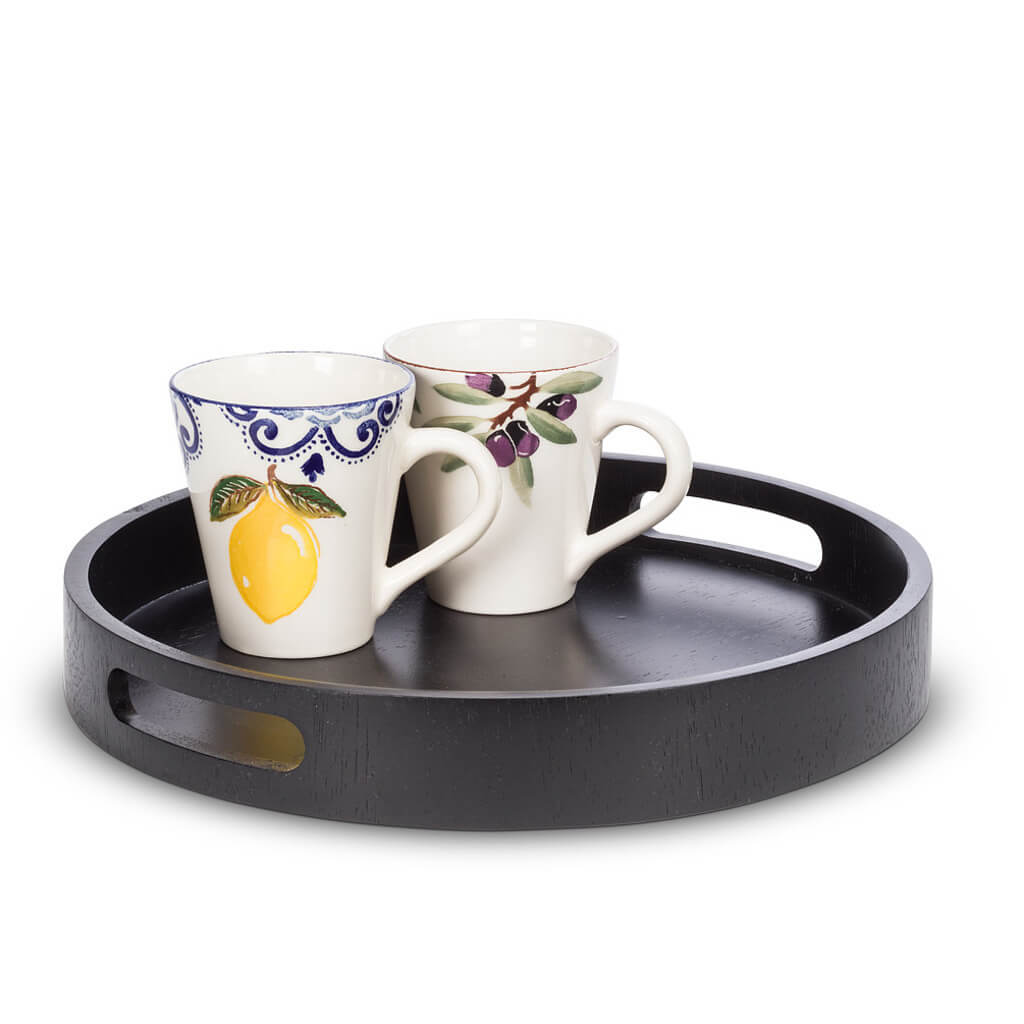 Round Tray with Handles