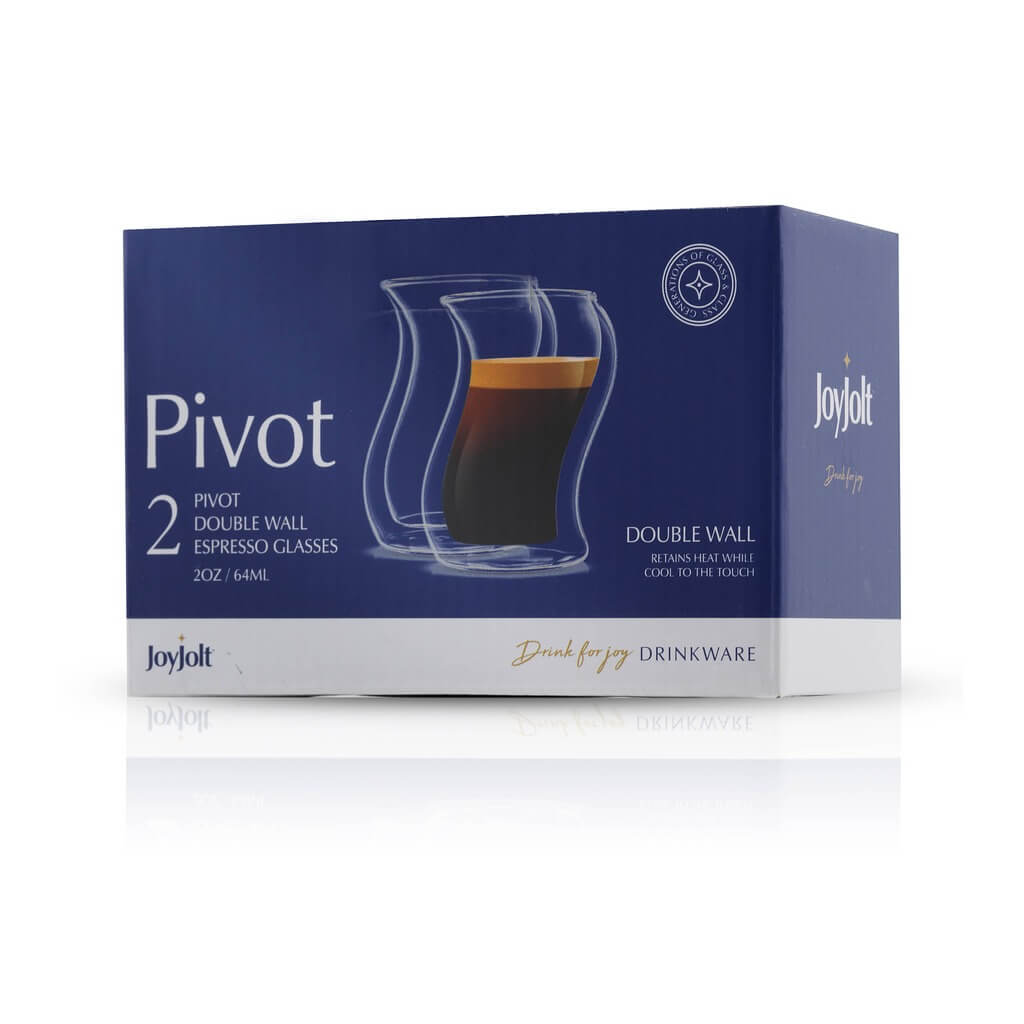 Pivot Double Wall Espresso Glasses, Set of 2