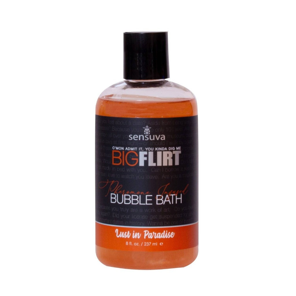 Sensuva - Big Flirt Pheromone Bubble Bath Lust in Paradise 8oz. Bottle