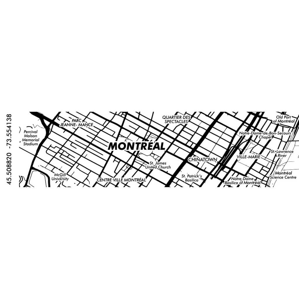 Montreal Map Whisky Glass