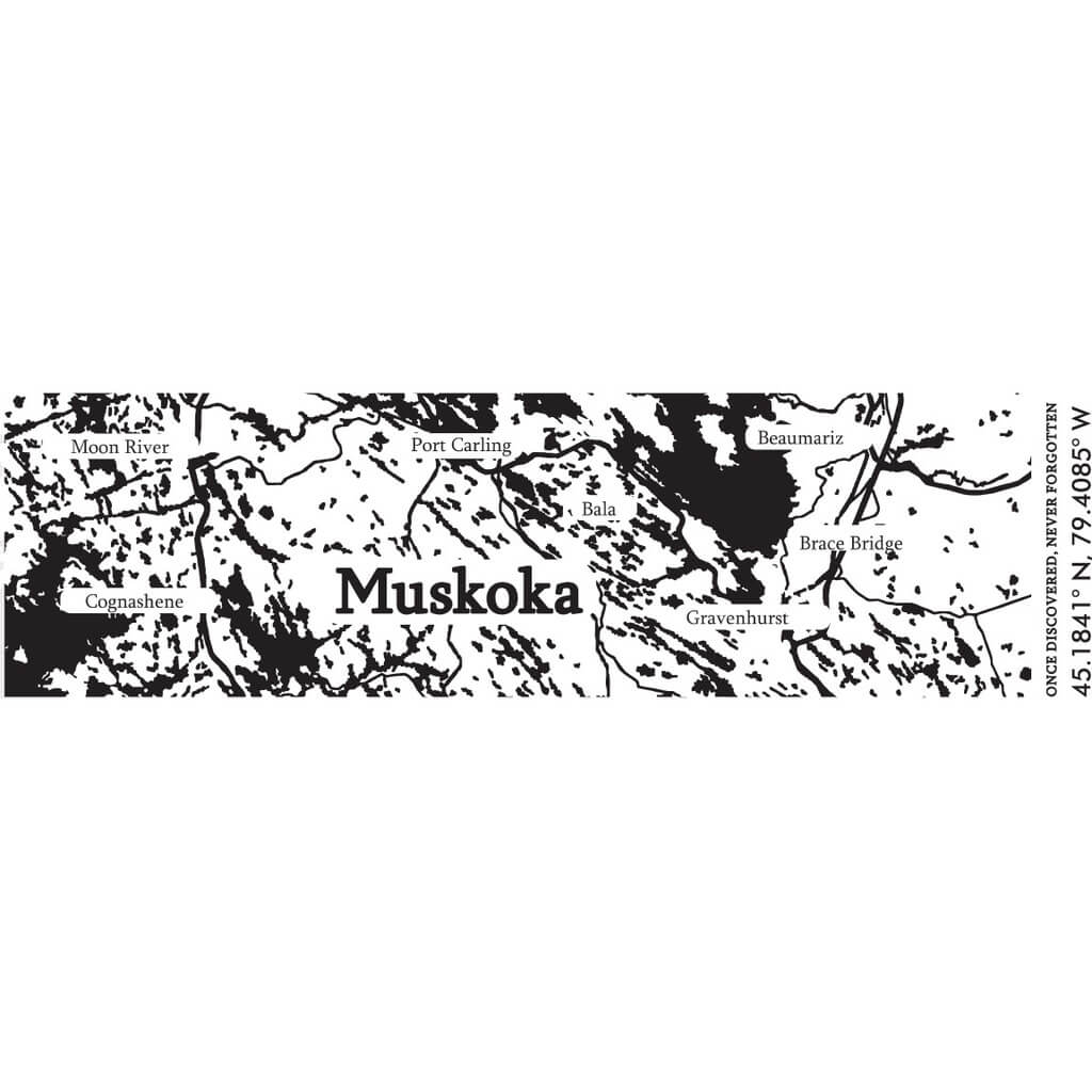 Muskoka Map Whisky Glass