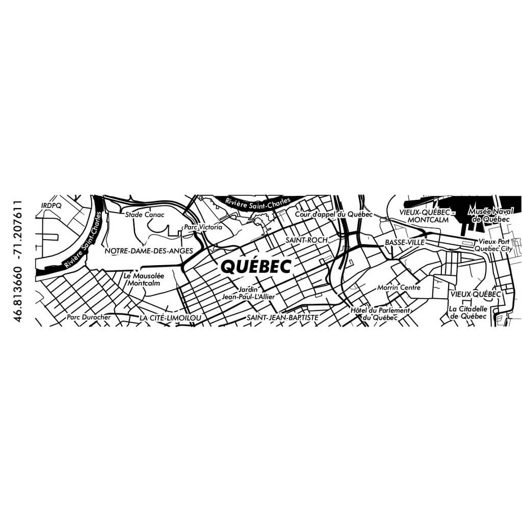 Quebec City Map Whisky Glass