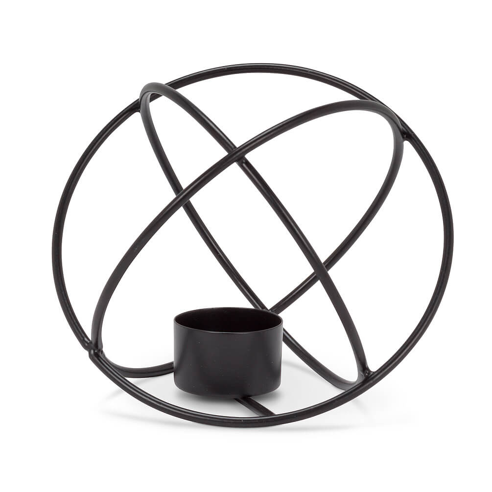 Wire Orb Tealite Holder - Black