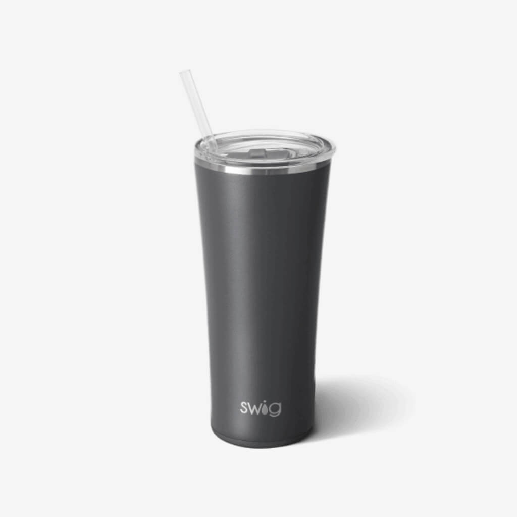 Thanks to Swig&#39;s triple insulation technology, this tumbler keeps drinks cold for up to 24 hours and hot up to 12 hours. The cup holder friendly, slim shape makes it perfect on the go or at home. From sweet tea to hot toddy&#39;s, this Swig will definitely be your new fave!  Holds 22oz