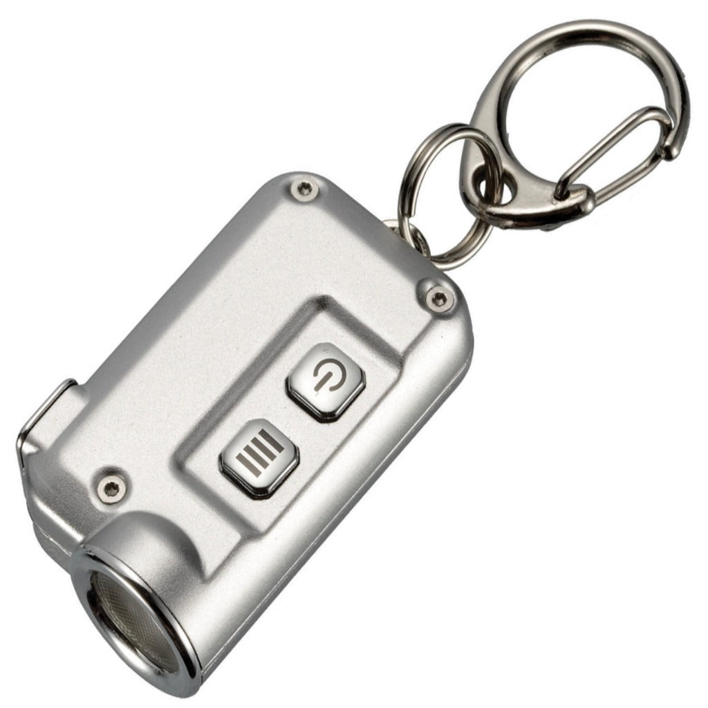 Nitecore TINI Mini Rechargeable Keychain Light 380 Lumens-Silver