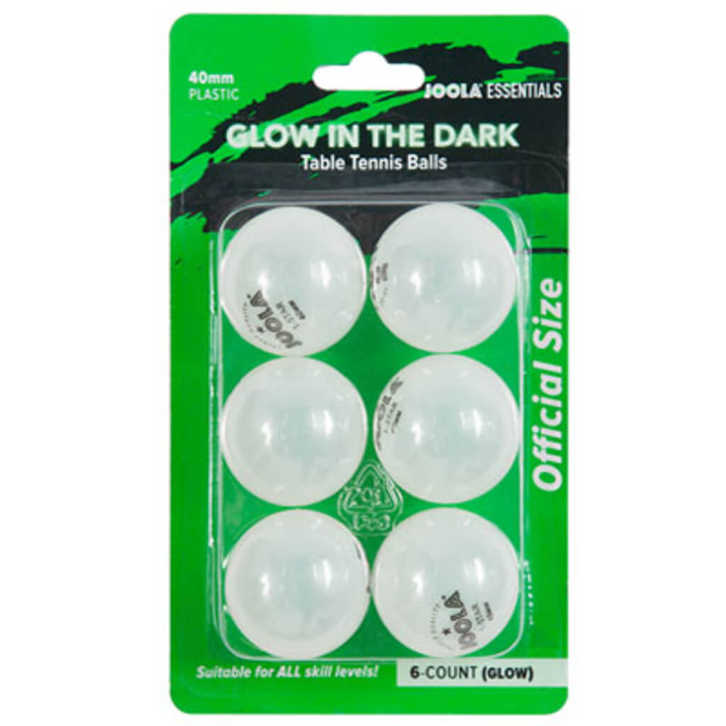 Joola Essentials Glow in the Dark Table Tennis Balls 6 Pack