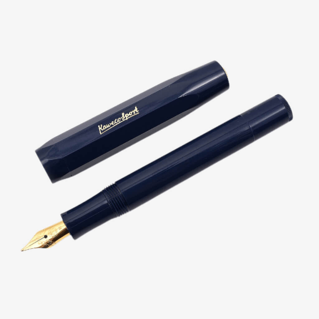 The Kaweco Classic Sport Fountain Pen is a powerhouse of a pen, compact but ready for all your writing needs.   FEATURES  Screw cap Pen clip sold separately  Includes 1 ink cartridge