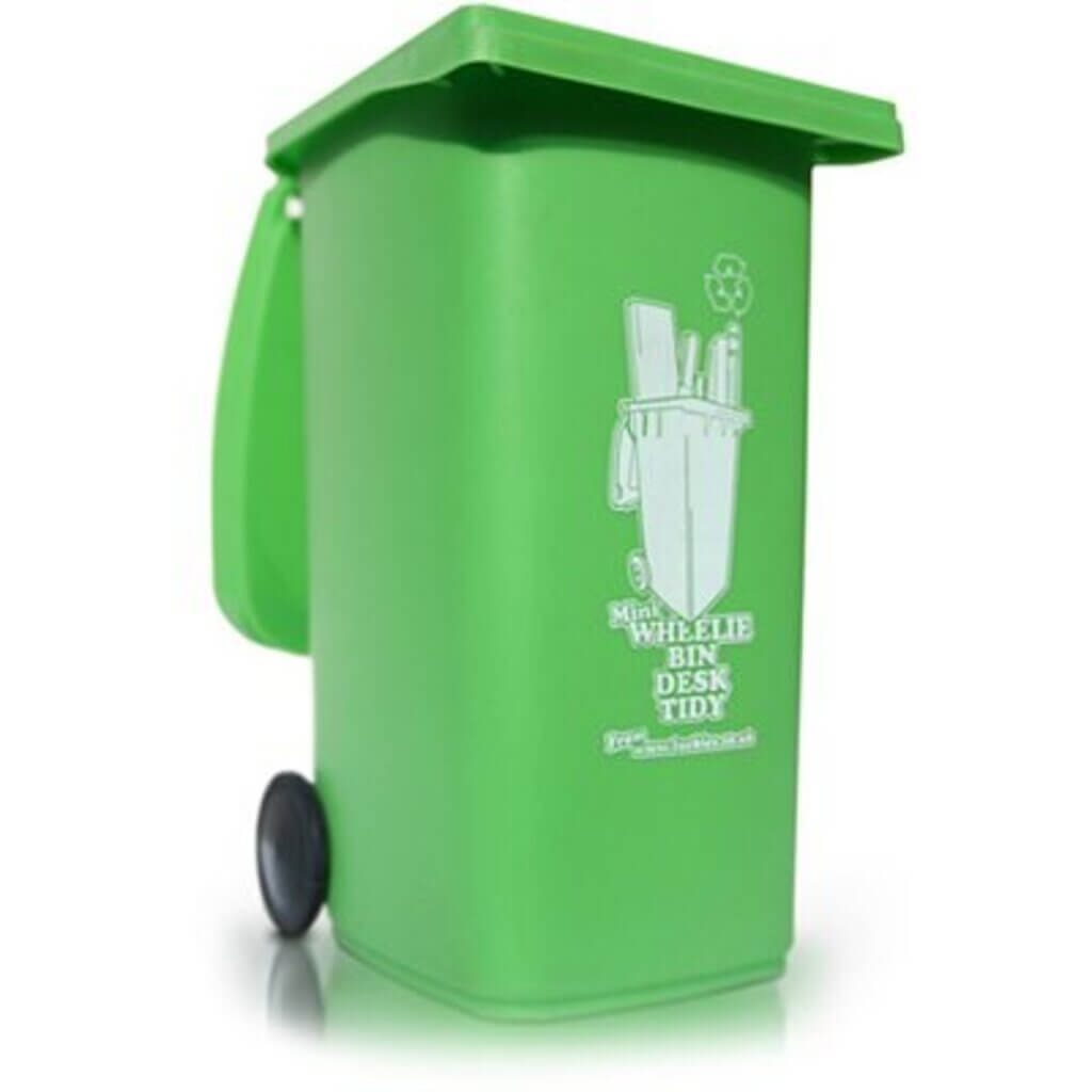 Wheelie Bin Desk Tidy - Green