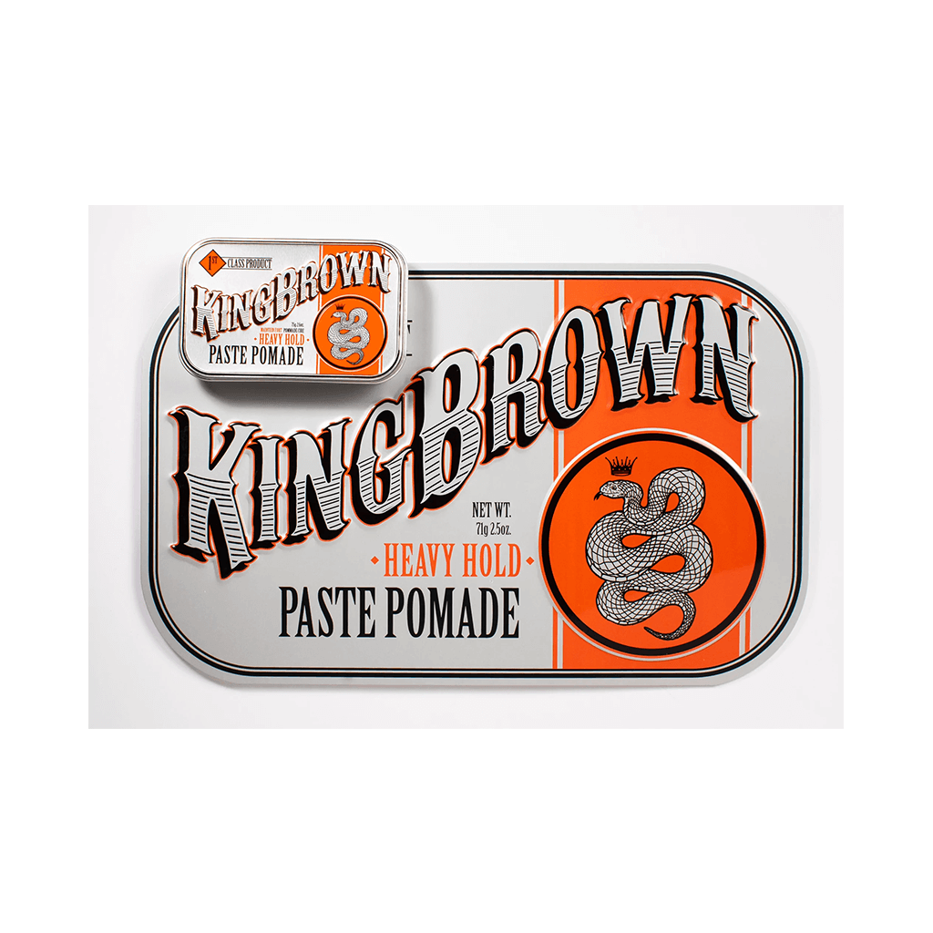 King Brown Pomade | Paste Pomade Tin Sign