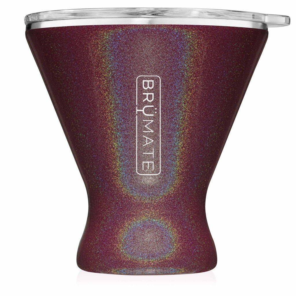 Margtini 10 Oz Martini Margarita Tumbler | Glitter Merlot