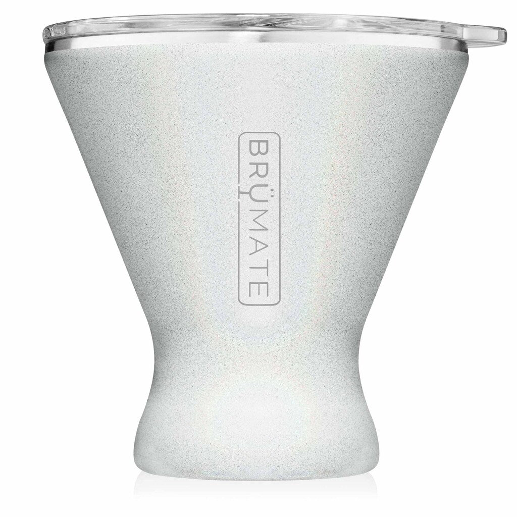 Margtini 10 Oz Martini Margarita Tumbler | Glitter White