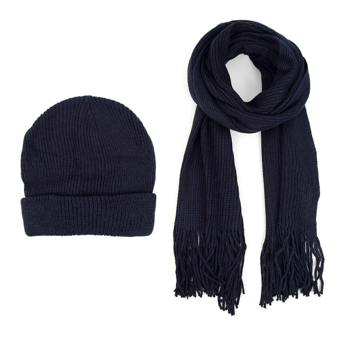 Men&#39;s Winter Knit Scarf and Hat Set