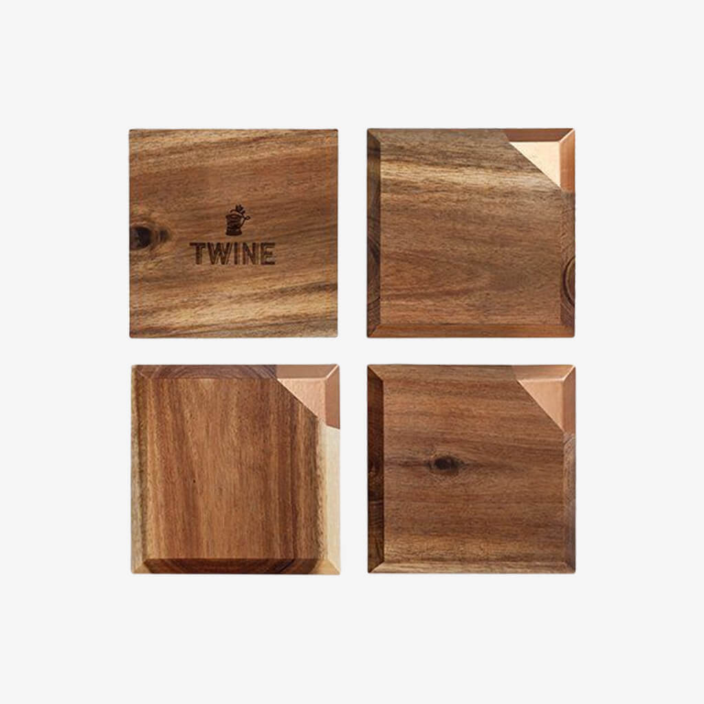 Metallic Dipped Coaster Set by Twine®