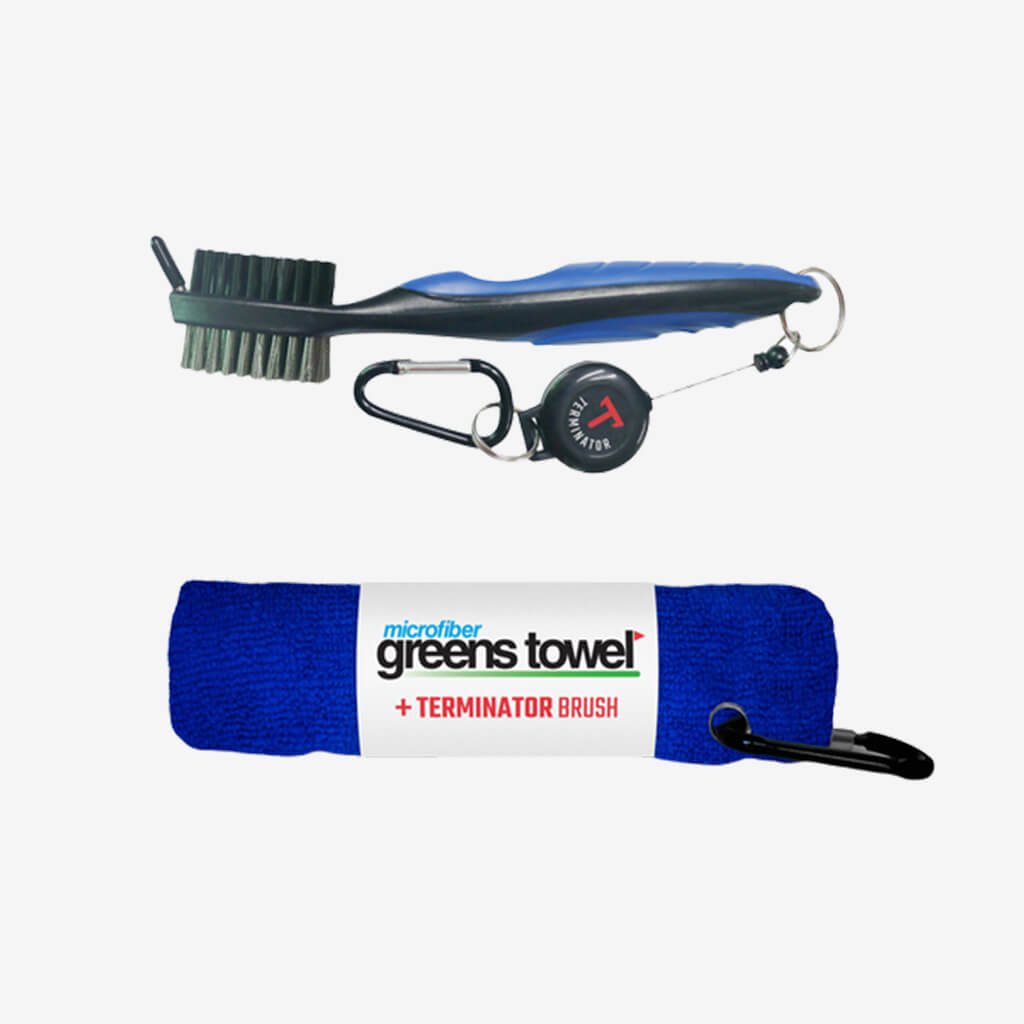 Microfiber Greens Towel with Terminator Brush