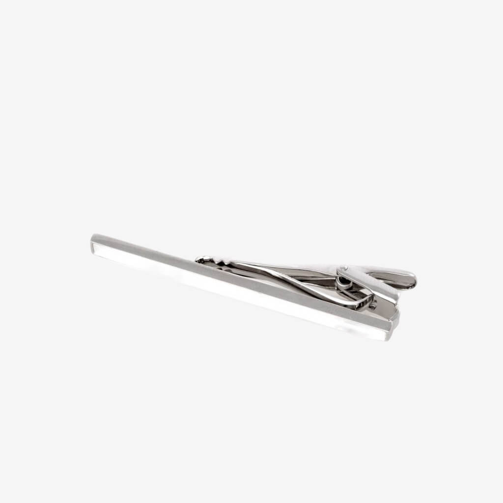 “Mother of Pearl” enamel tie bar