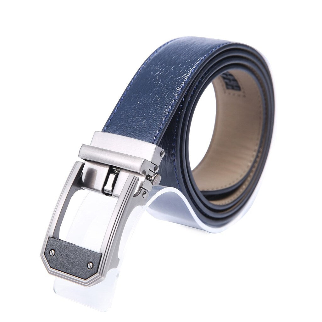 Navy AutoMADtic All Size Leather Belt