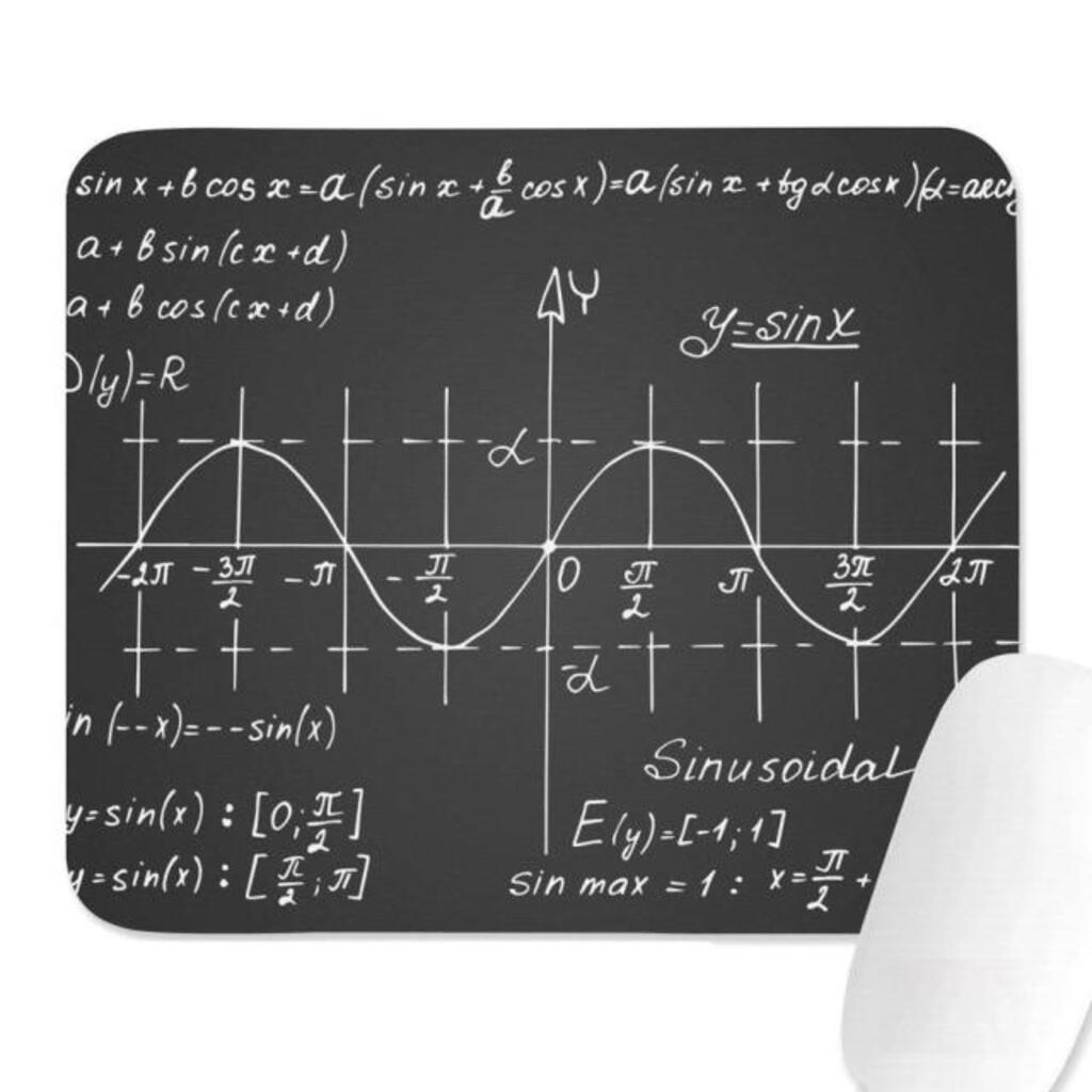 Nerd Geek Math Trigonometry Gaming Office Base Mouse Pad