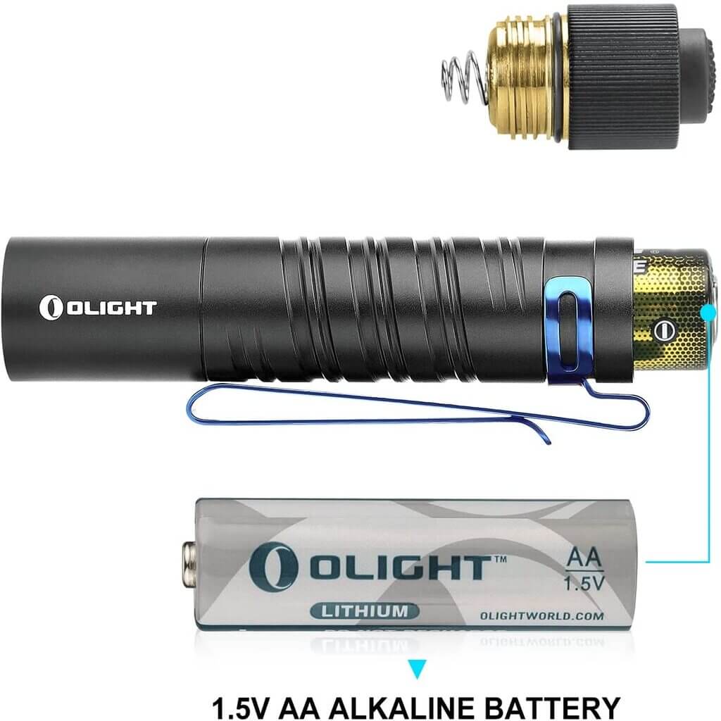 Olight i5R EOS Pocket Rechargeable Flashlight - 350 Lumens - Black