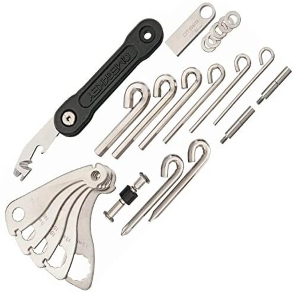 Omega Key OMG04B Key Organizer USB Lifesaver &amp; Bike Set - Black