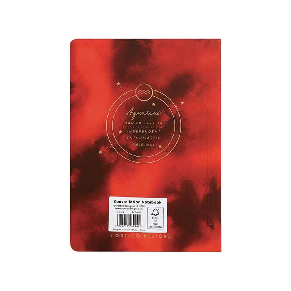 Portico Designs Constellations Softcover Lined Pocket Journal Notebook | Aquarius