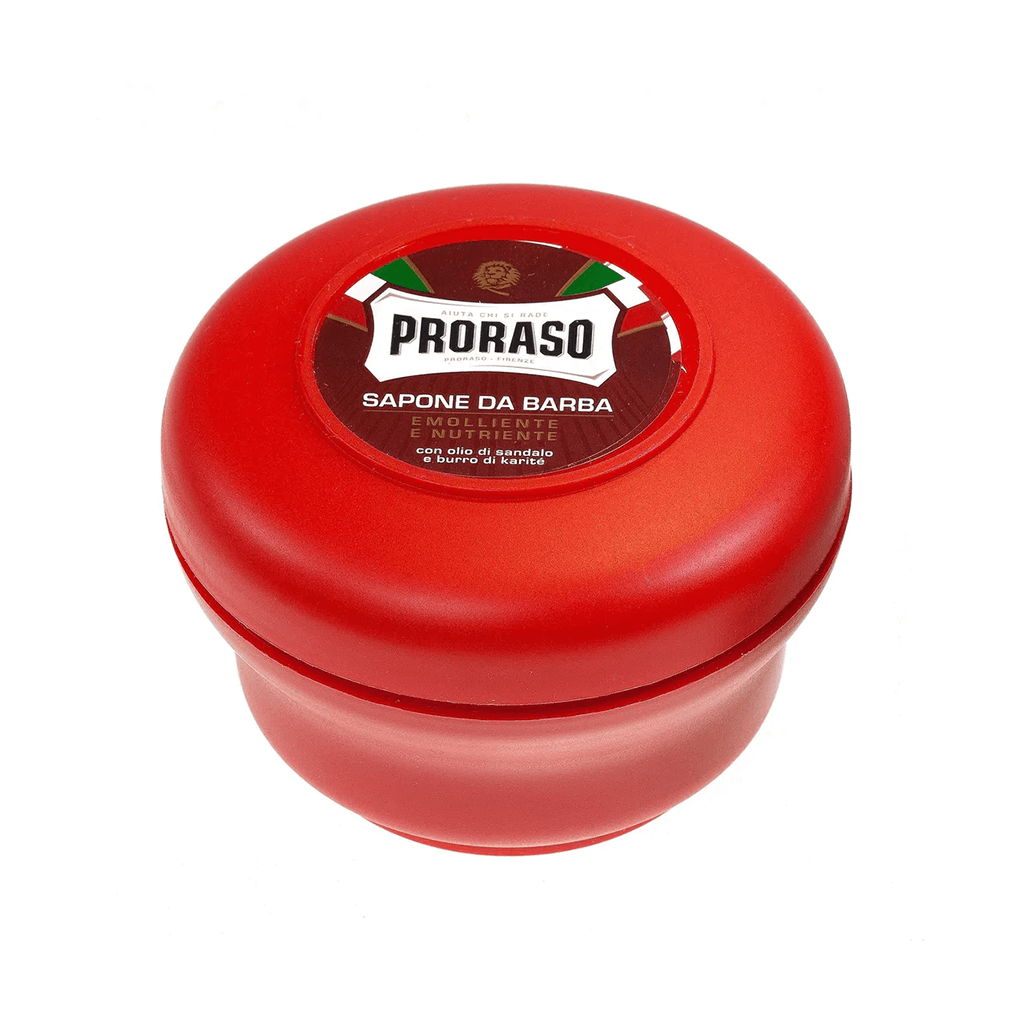Proraso Red Shaving Soap for Coarse Beard with Sandalwood and Shea Butter